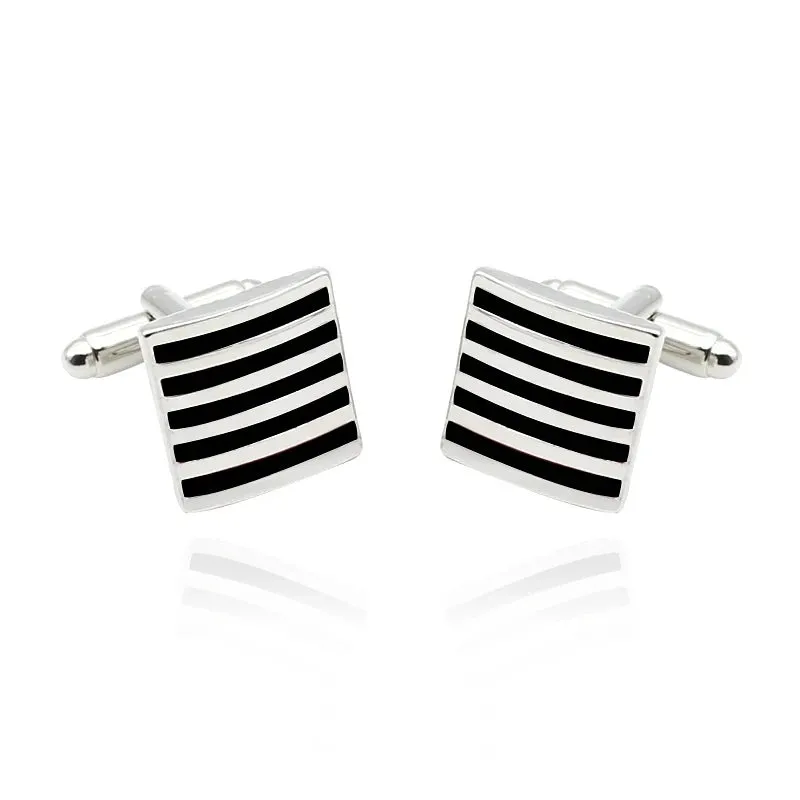 Luxury Men's Cufflinks 2025 - Crystal & Enamel Round Design for Formal Shirts & Special Occasions