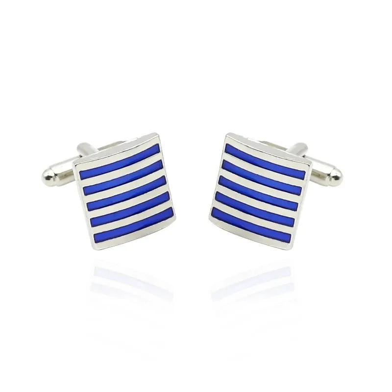 Luxury Men's Cufflinks 2025 - Crystal & Enamel Round Design for Formal Shirts & Special Occasions