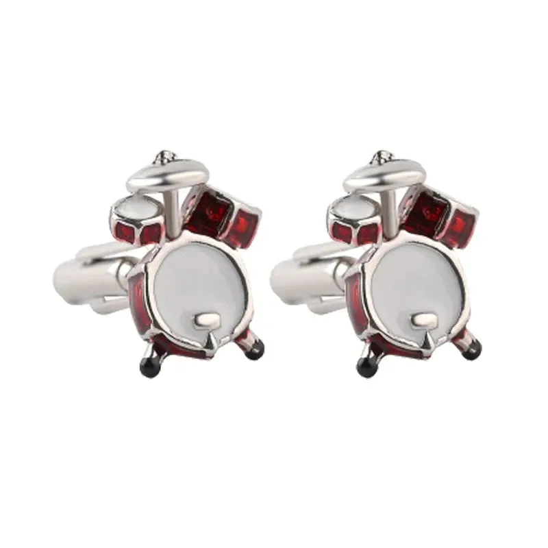 Luxury Men's Cufflinks 2025 - Crystal & Enamel Round Design for Formal Shirts & Special Occasions