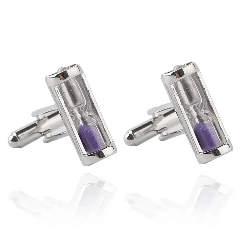 Luxury Men's Cufflinks 2025 - Crystal & Enamel Round Design for Formal Shirts & Special Occasions