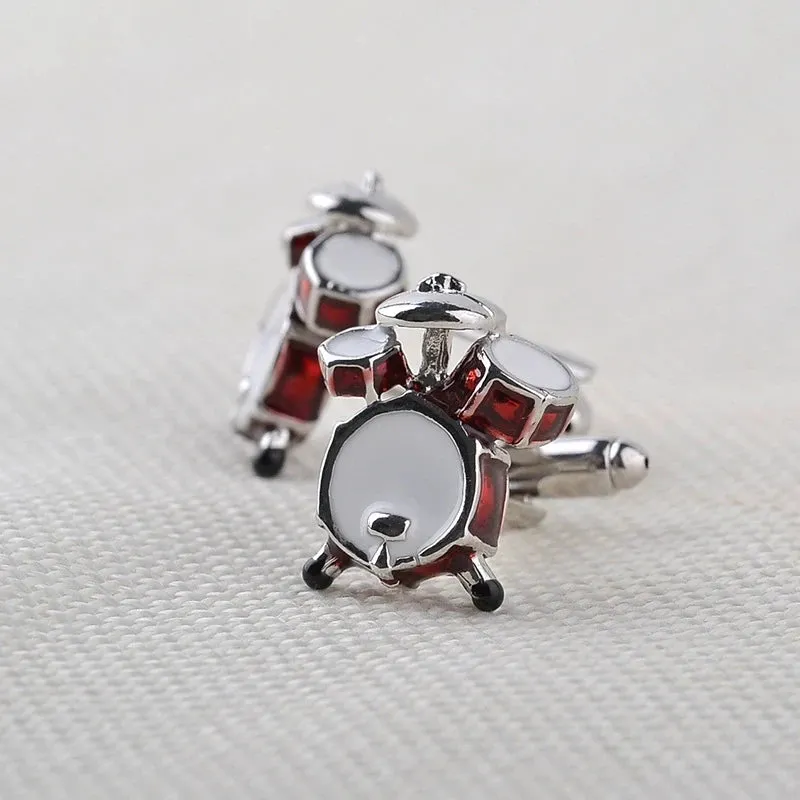 Luxury Men's Cufflinks 2025 - Crystal & Enamel Round Design for Formal Shirts & Special Occasions