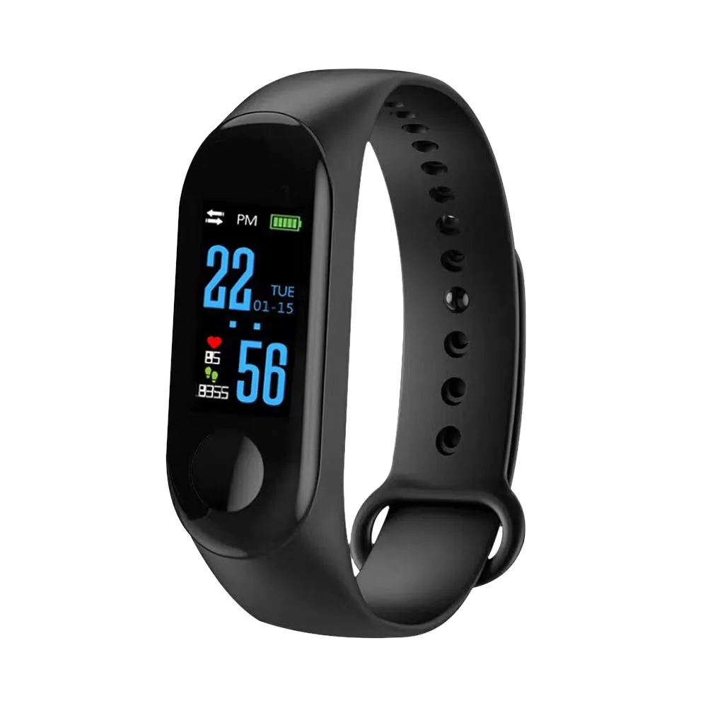 M3 Smart Watch Bracelet with Colour Screen, Heart Rate & BP Monitor