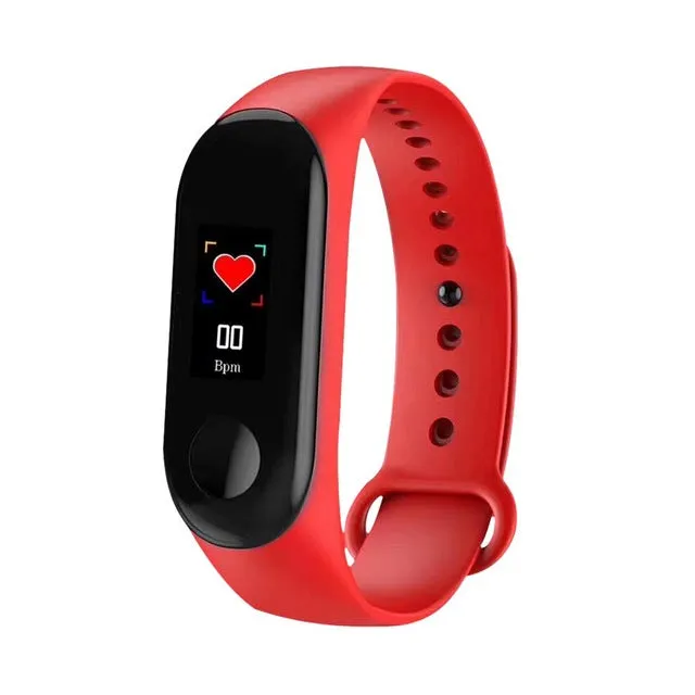 M3 Smart Watch Bracelet with Colour Screen, Heart Rate & BP Monitor