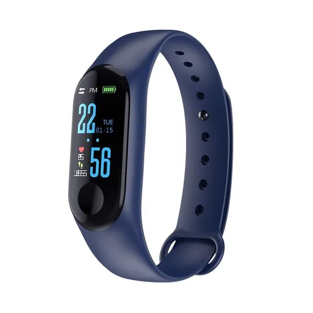 M3 Smart Watch Bracelet with Colour Screen, Heart Rate & BP Monitor