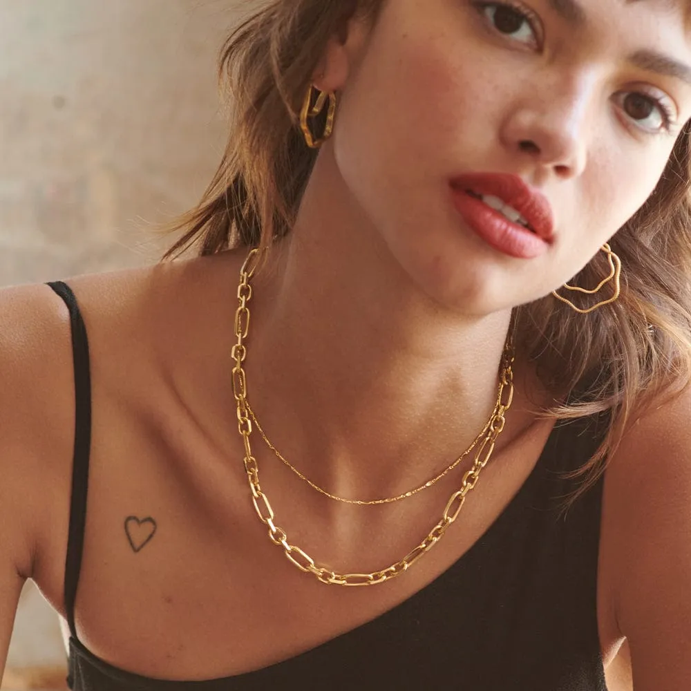 Magnus Chunky Chain Necklace 18ct Gold Plate
