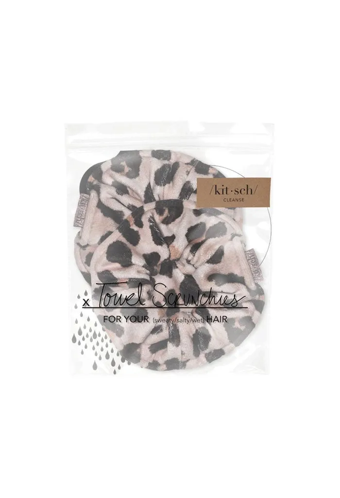 Microfiber Towel Scrunchies-Leopard