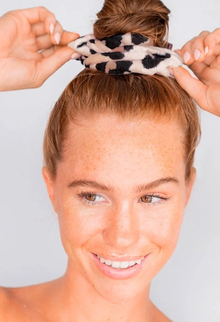 Microfiber Towel Scrunchies-Leopard