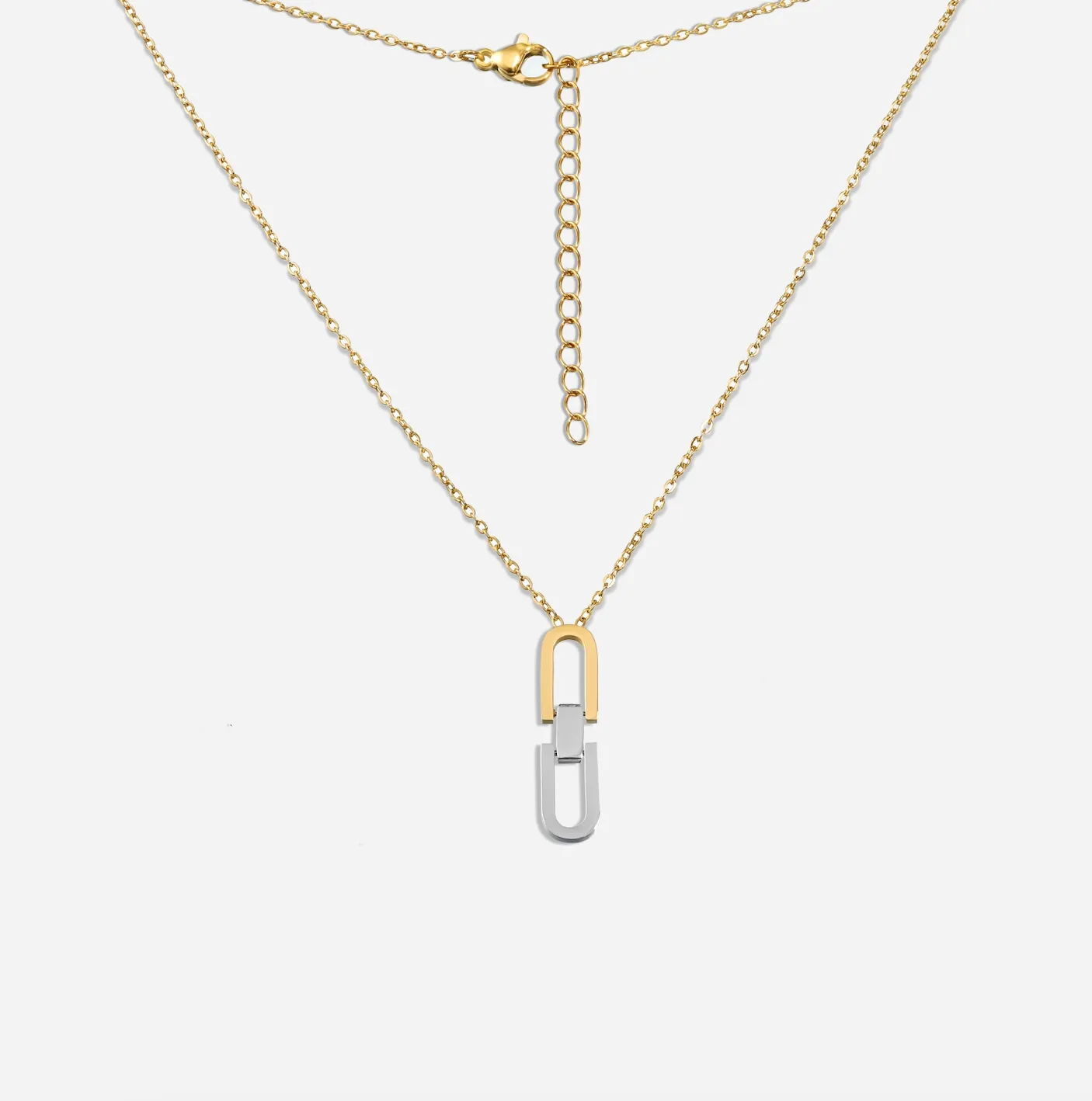 Mixed Metal Link Necklace