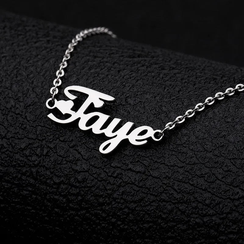 Personalized Custom Name Anklets For Women Gold Silver Color Stainless Steel Foot Chain