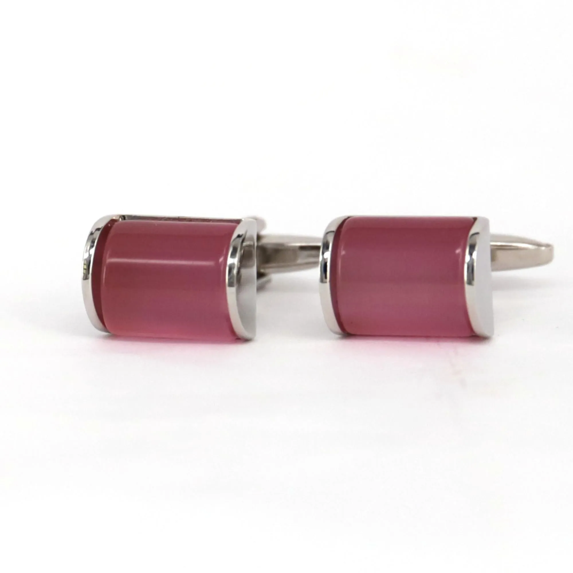 Pink fiber optic D Cufflinks (Online Exclusive)