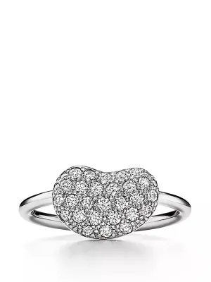 Platinum bean design ring