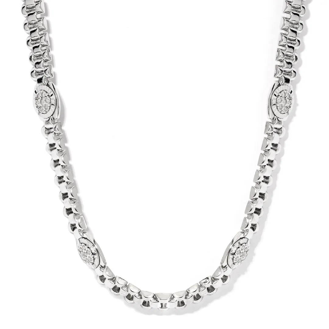 Presidential Style Chain - White Gold