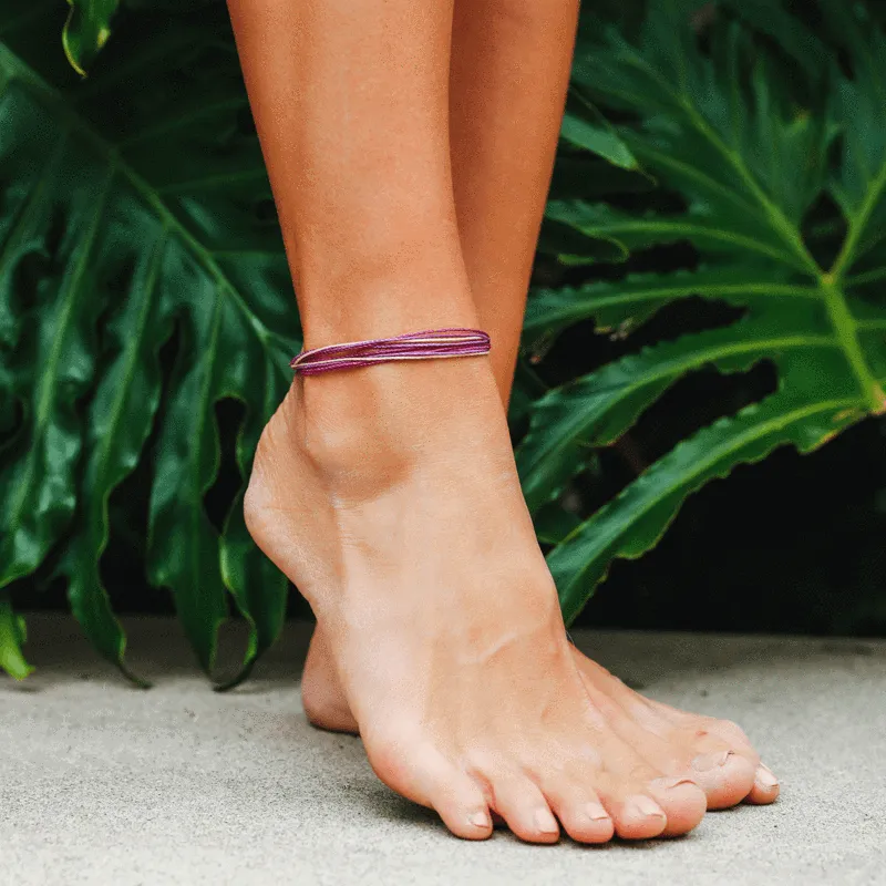 Pura Vida Original Anklet ~ Purple Peak