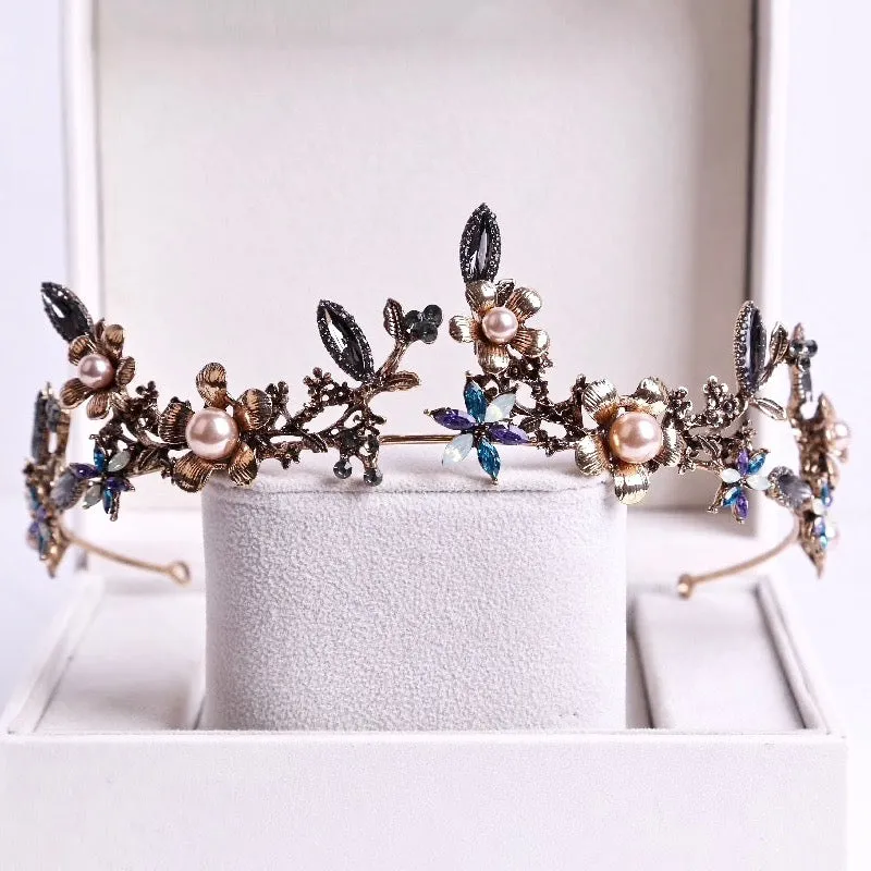 "Aryonna" - Bohemian Gold Bridal Tiara