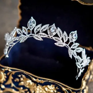 "Maxine" - Silver Cubic Zirconia Bridal Tiara