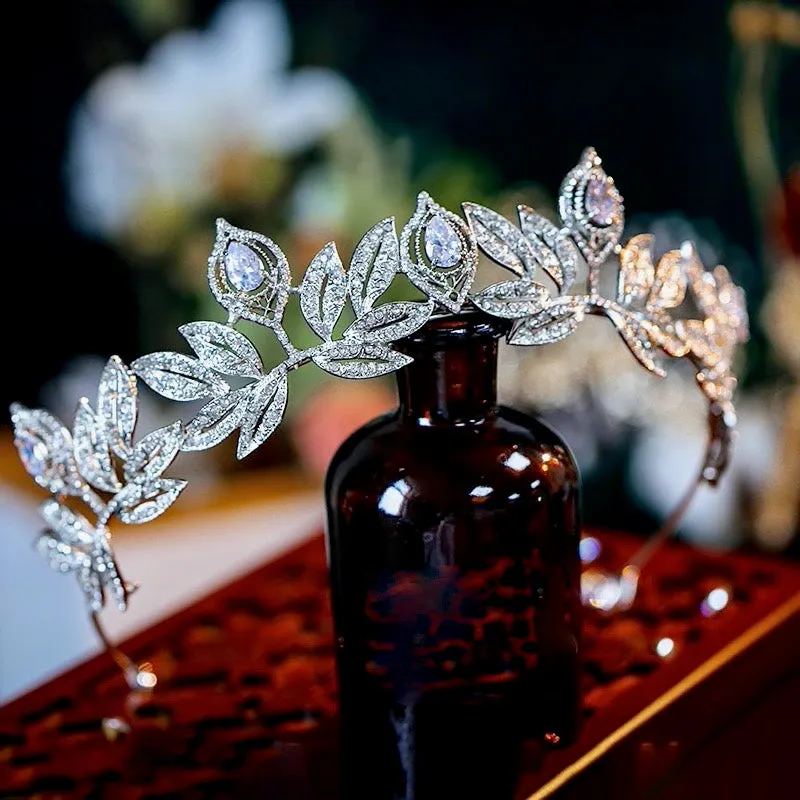 "Maxine" - Silver Cubic Zirconia Bridal Tiara