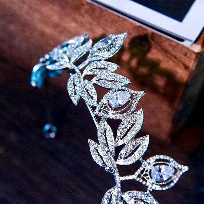 "Maxine" - Silver Cubic Zirconia Bridal Tiara