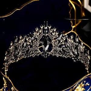 "Sigrid" - Victorian Gothic Black Bridal Tiara