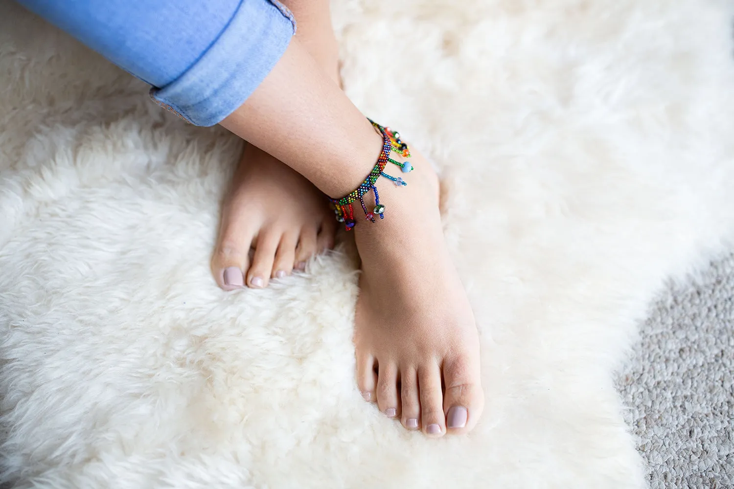 Rainbow Beach Ball Anklet