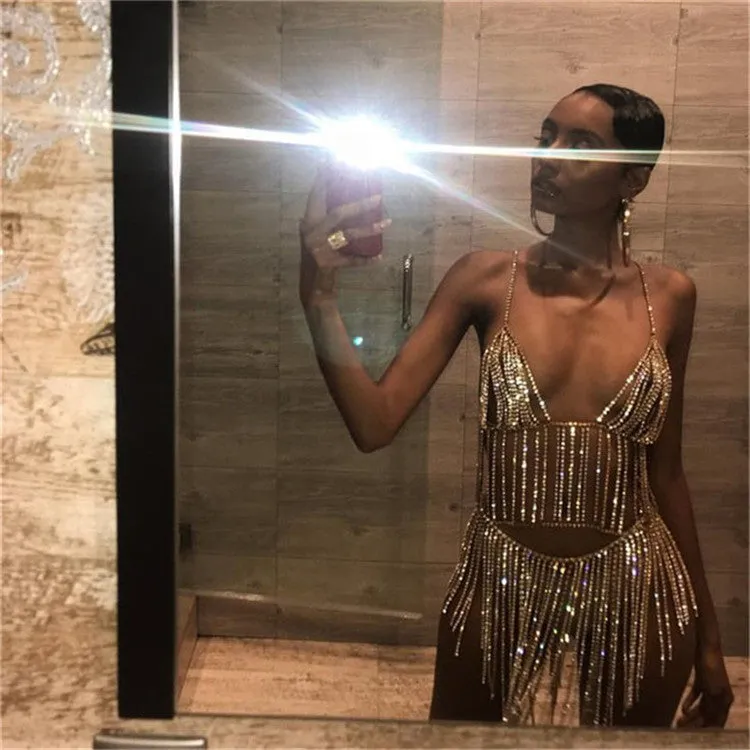 Rhinestone Belly Dress Body Chain