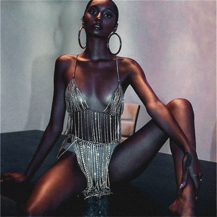 Rhinestone Belly Dress Body Chain