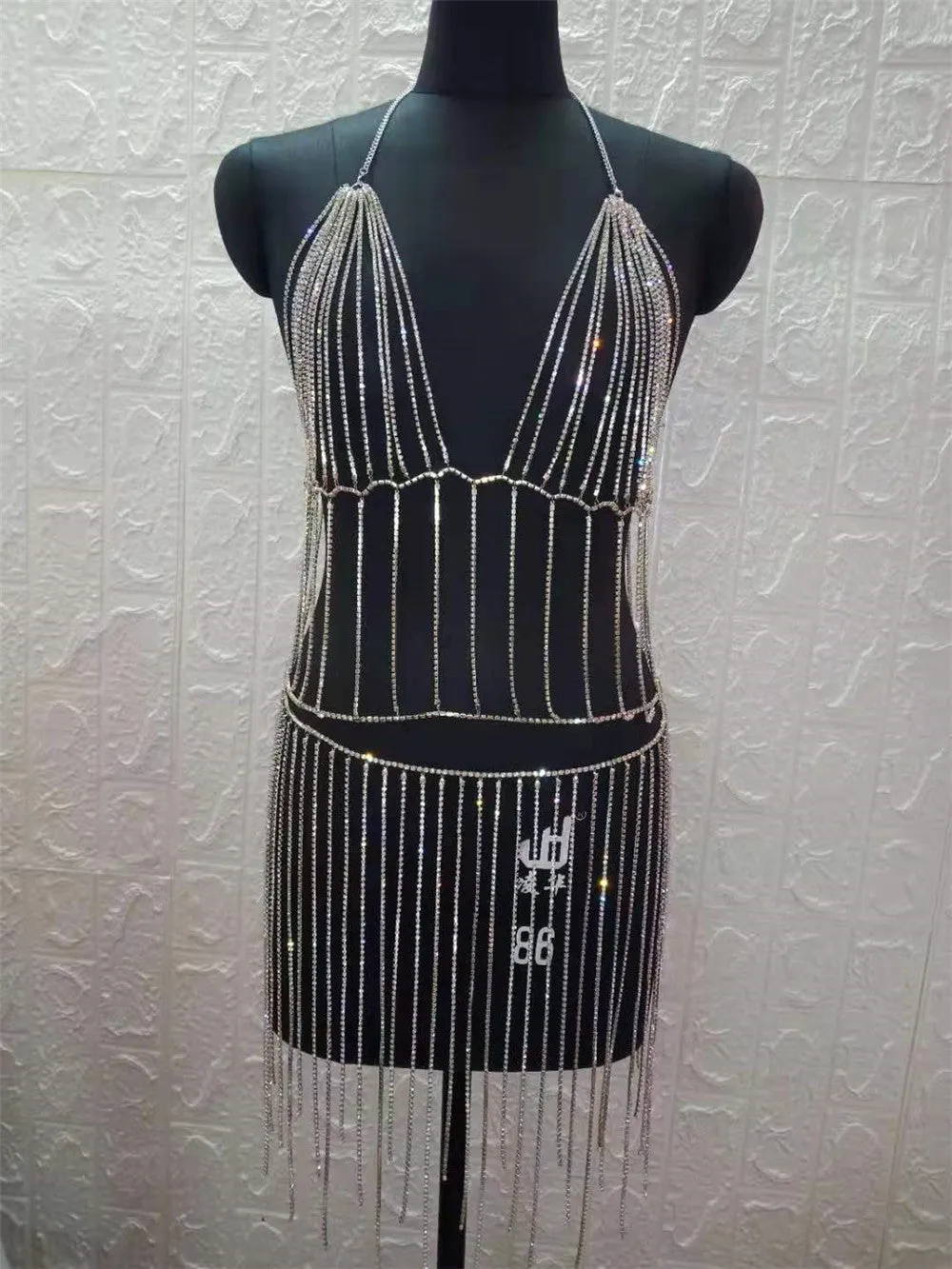 Rhinestone Belly Dress Body Chain