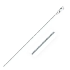 Rhodium Plated 1.3mm Sterling Silver Snake Style Chain, size 24''