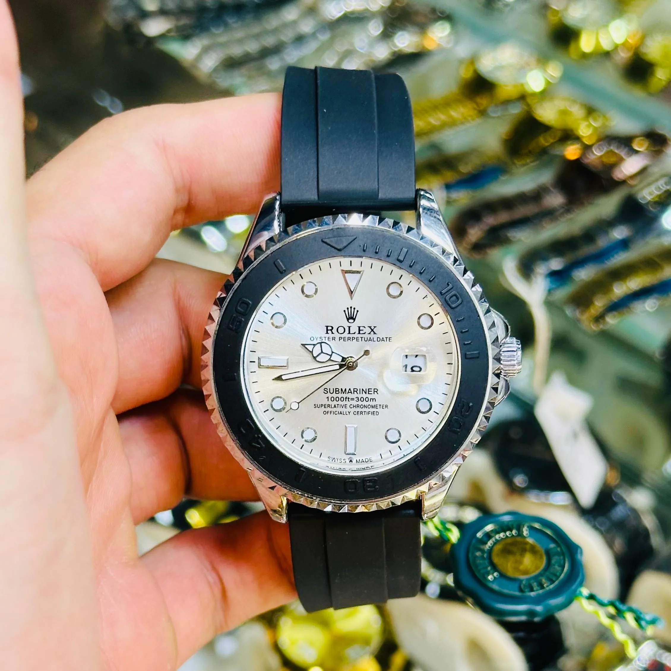 Rolex Yacht-Master Inspired Watch - Gents Collection with Rubber Belt