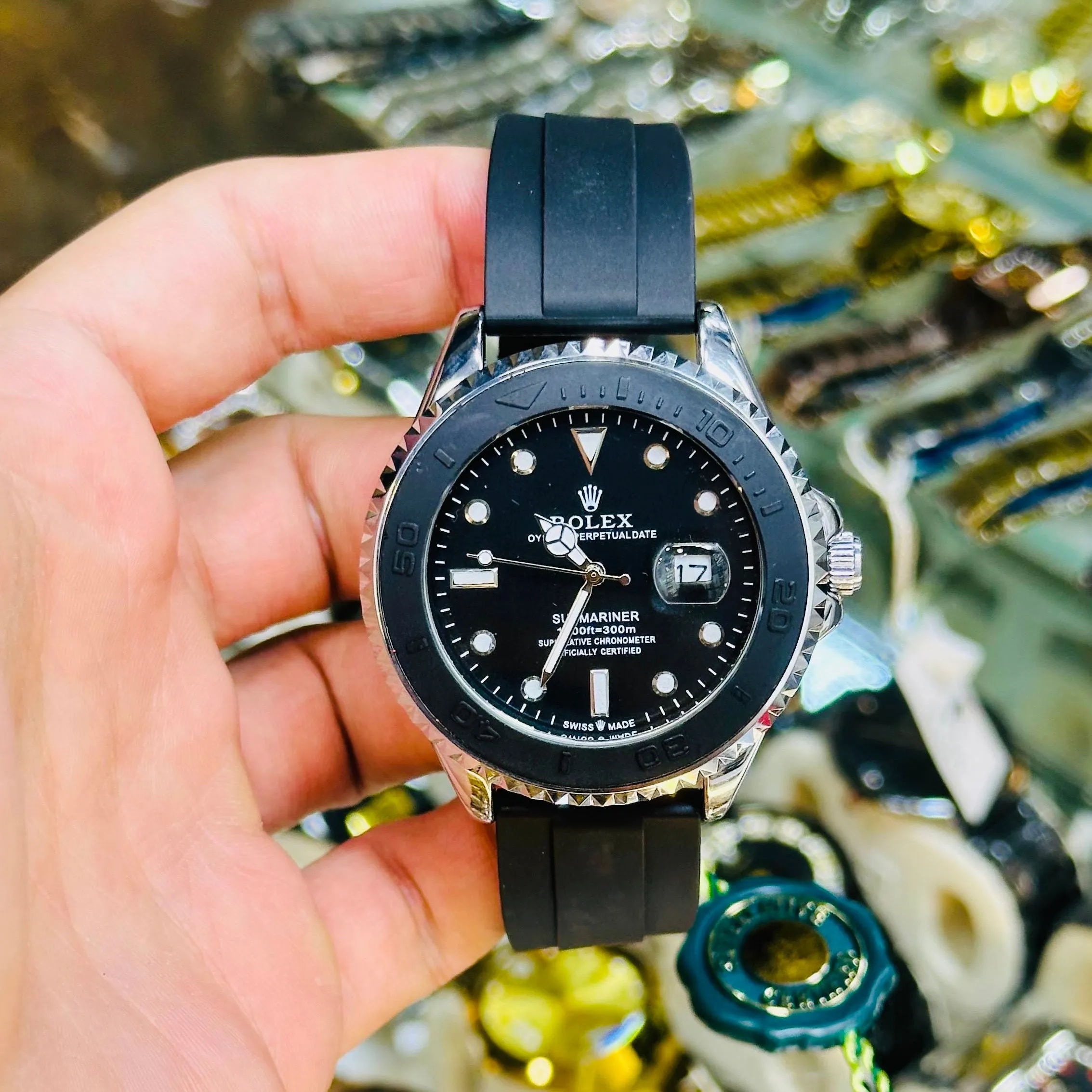 Rolex Yacht-Master Inspired Watch - Gents Collection with Rubber Belt