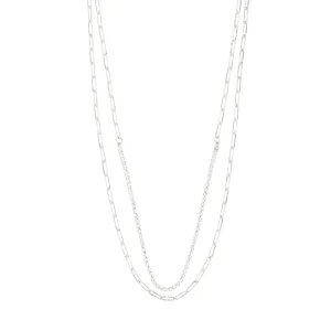Rowan Silver Plated 2-in-1 Crystal Necklace Set