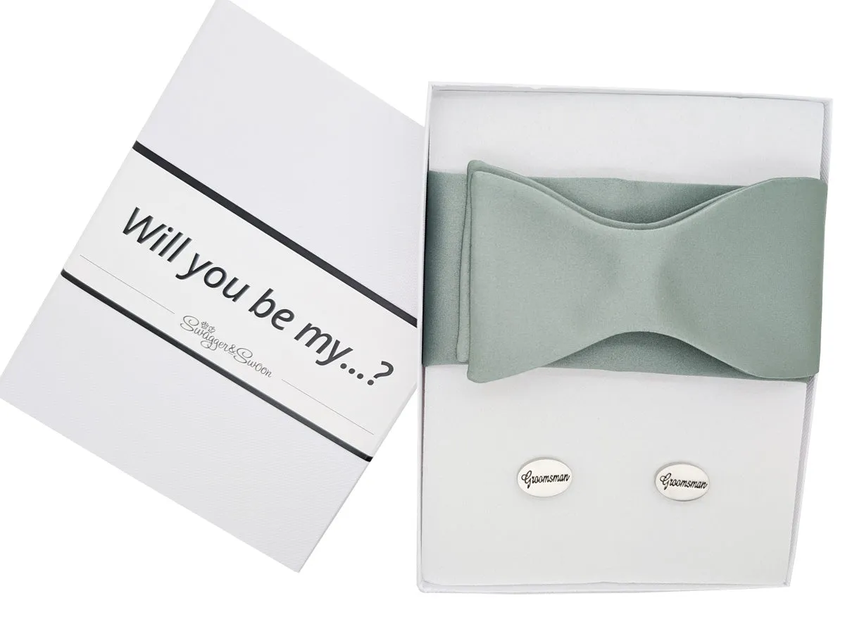 Sage Groomsmen Proposal Box