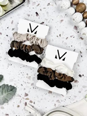 Satin Neutral Trio Scrunchies