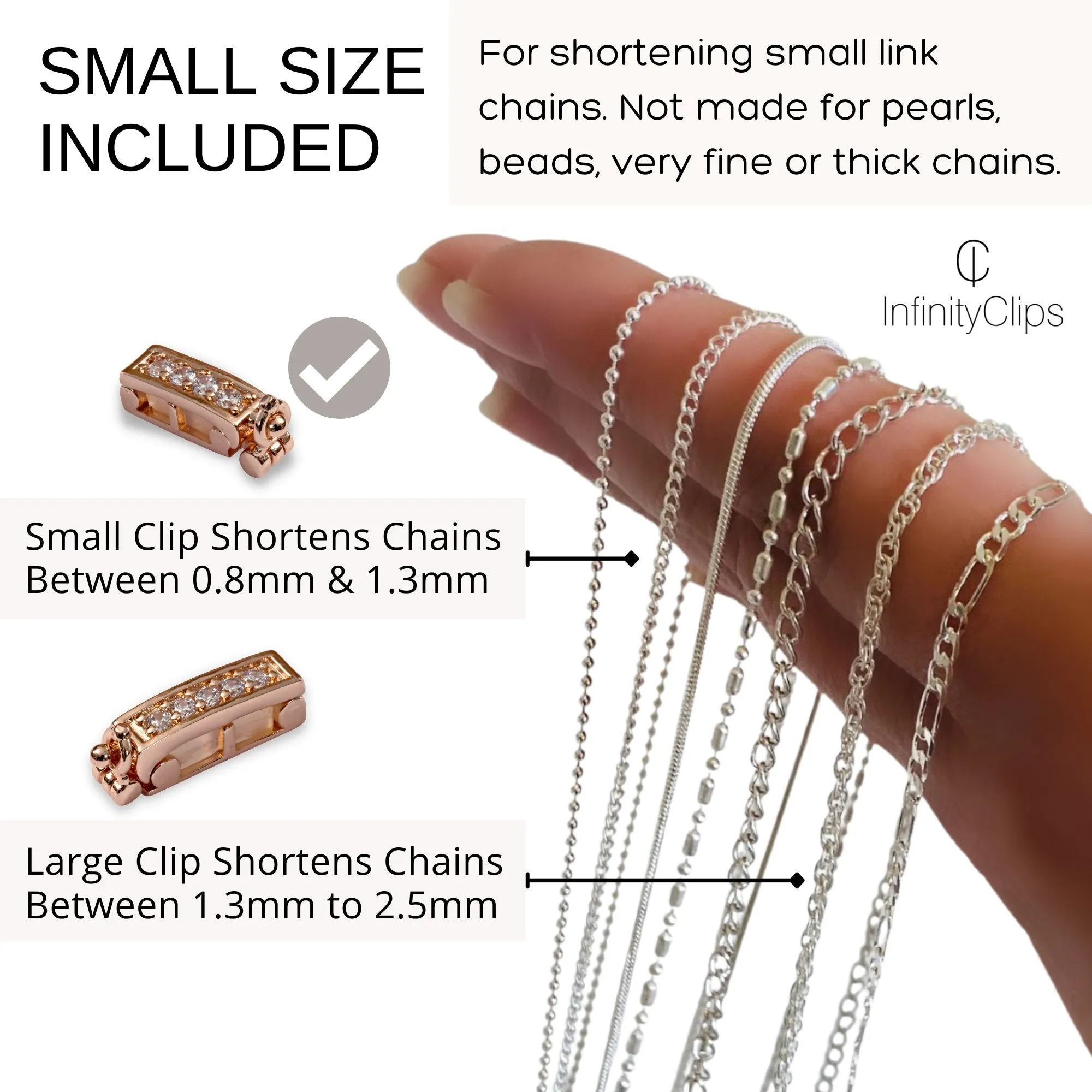 Small Rose Gold Classic Shortener