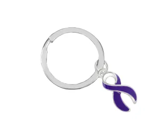 Split Style Purple Ribbon Key Chains