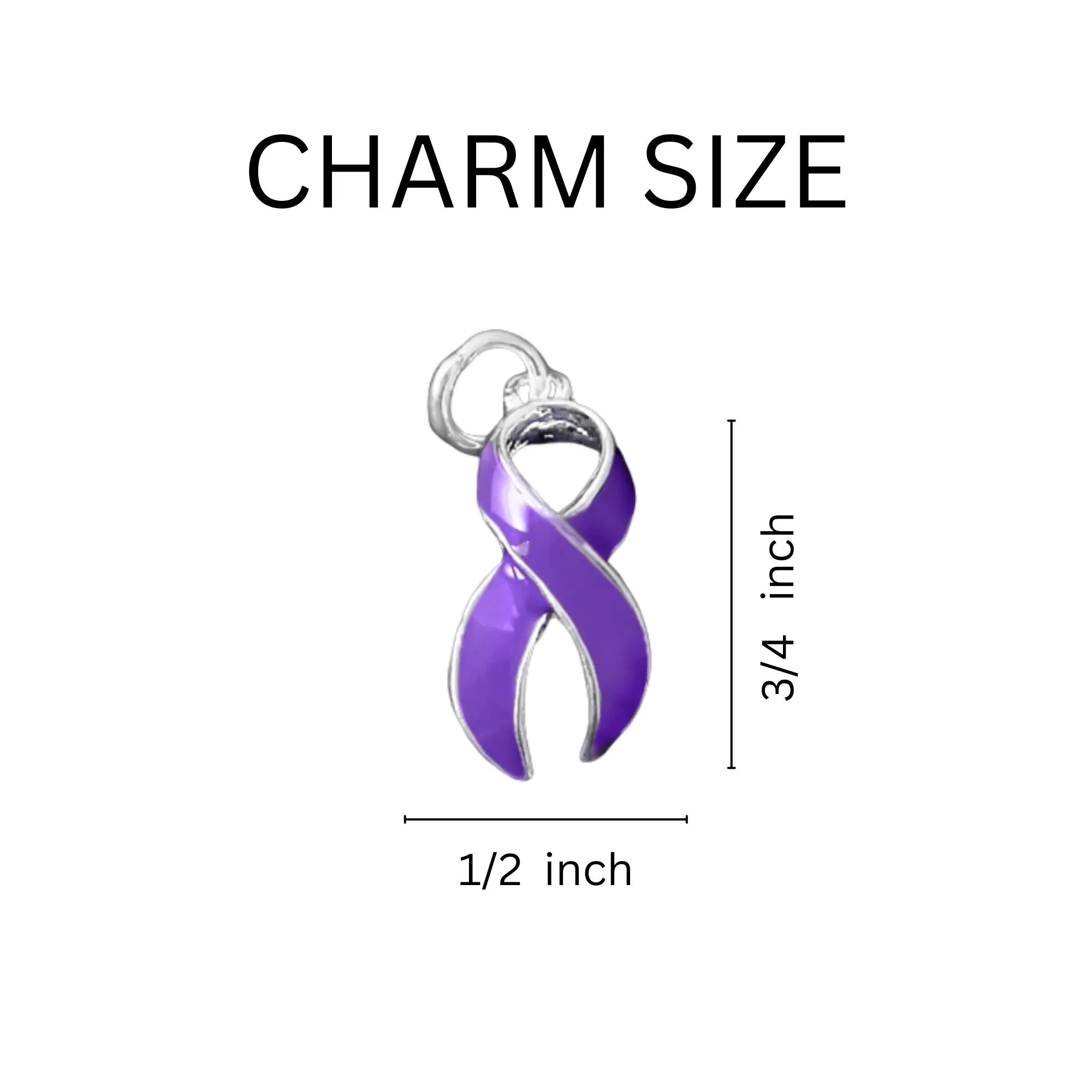 Split Style Purple Ribbon Key Chains