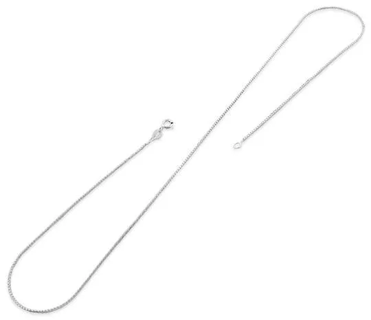 Sterling Silver Round Box Chain 0.85mm