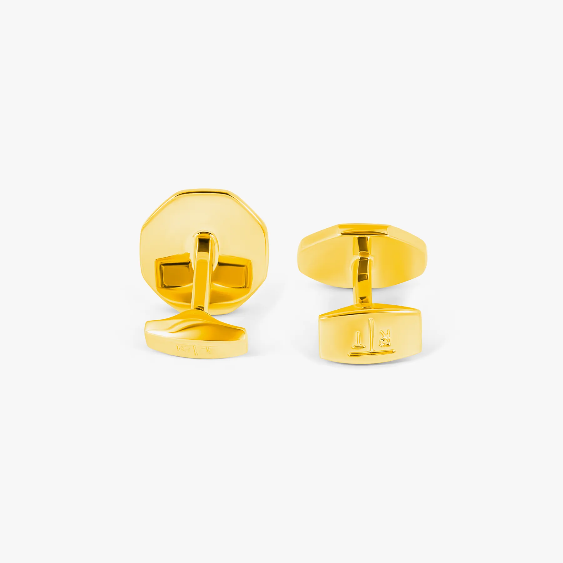 Sunburst Cufflinks in Yellow Gold & White Mother of Pearl