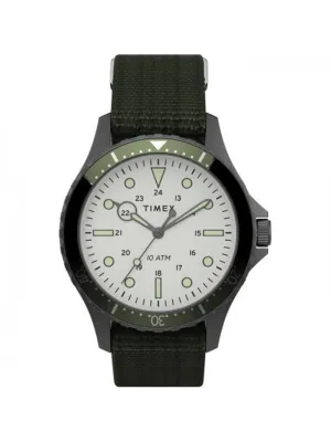 Timex Navi TW2T75500 41mm Gunmetal Green Fabric Strap