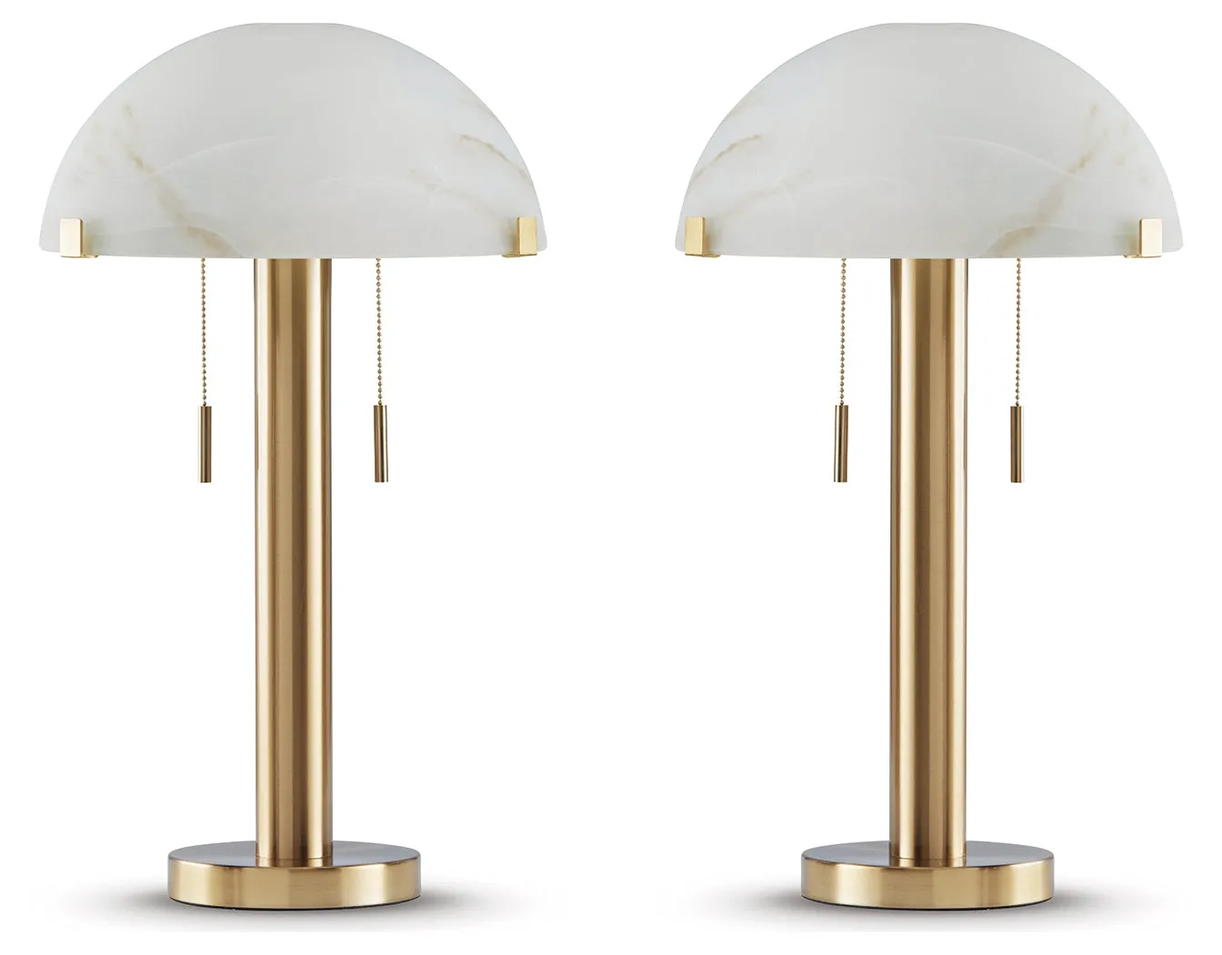 Tobbinsen 2-Piece Table Lamp Set in Brass Finish