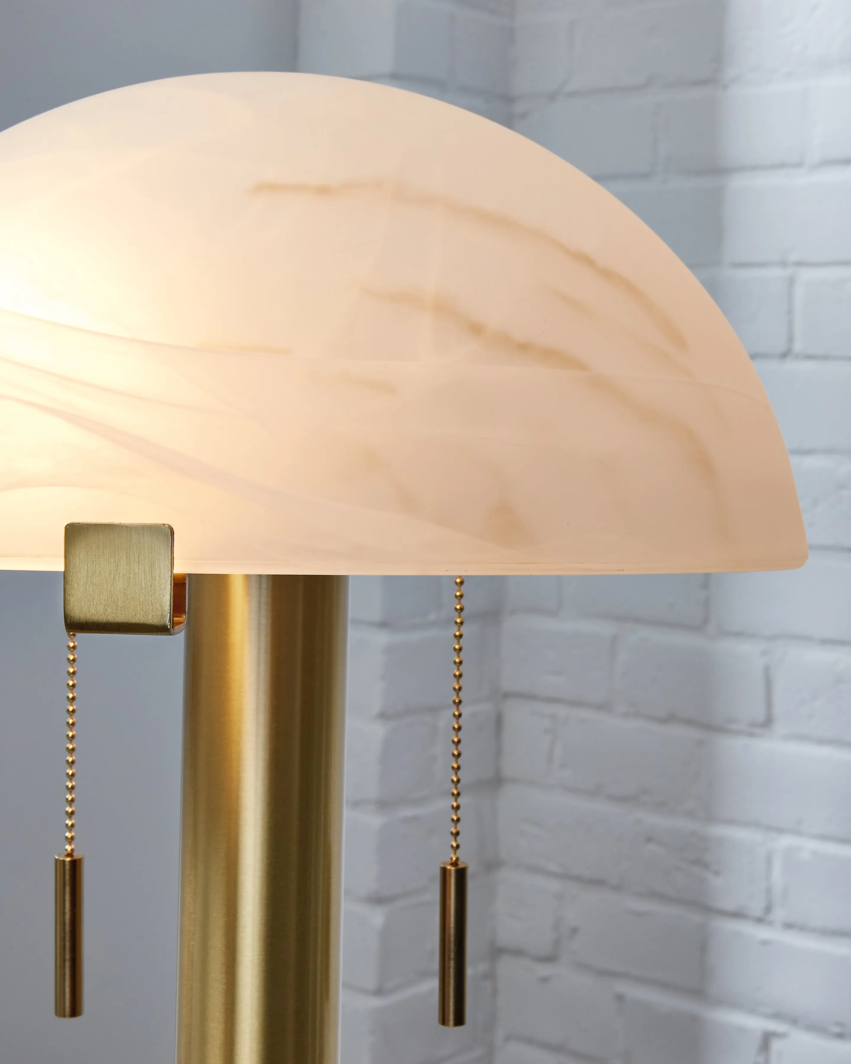 Tobbinsen 2-Piece Table Lamp Set in Brass Finish