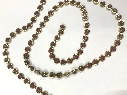 Topaz Golden Stone Metal Cup Chains- 6 mm