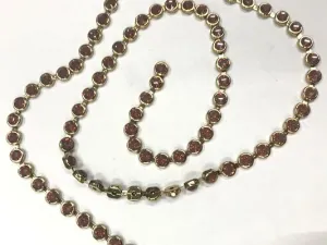 Topaz Golden Stone Metal Cup Chains- 6 mm