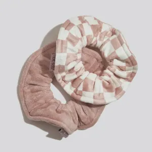 Towel Scrunchie 2 Pack |Terracotta Checker