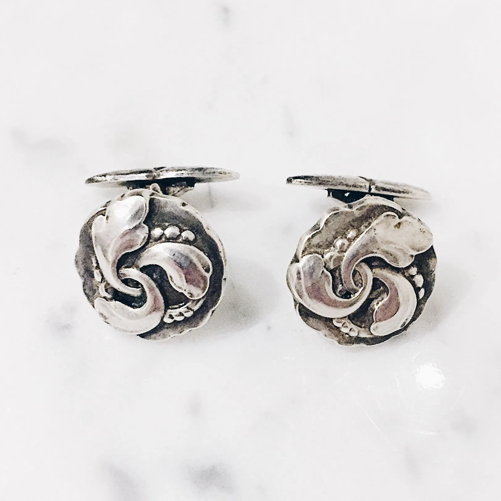 Vintage 1940s Georg Jensen Sterling Cufflinks