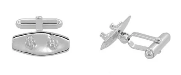 Wakeboard Cufflinks in Sterling Silver