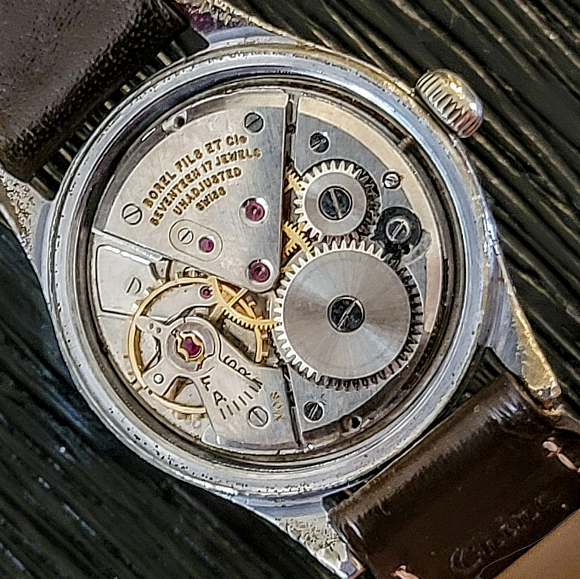 WAKMANN Watch Military Style Cal. BOREL FILS ET Cie. ETA 1080 17 Jewels Swiss