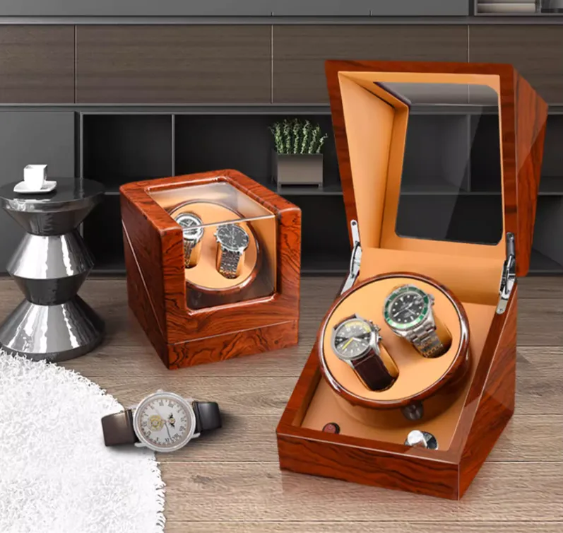 Watch Winder Box for Automatic Mechanical Dial for 2 Watches Luxury