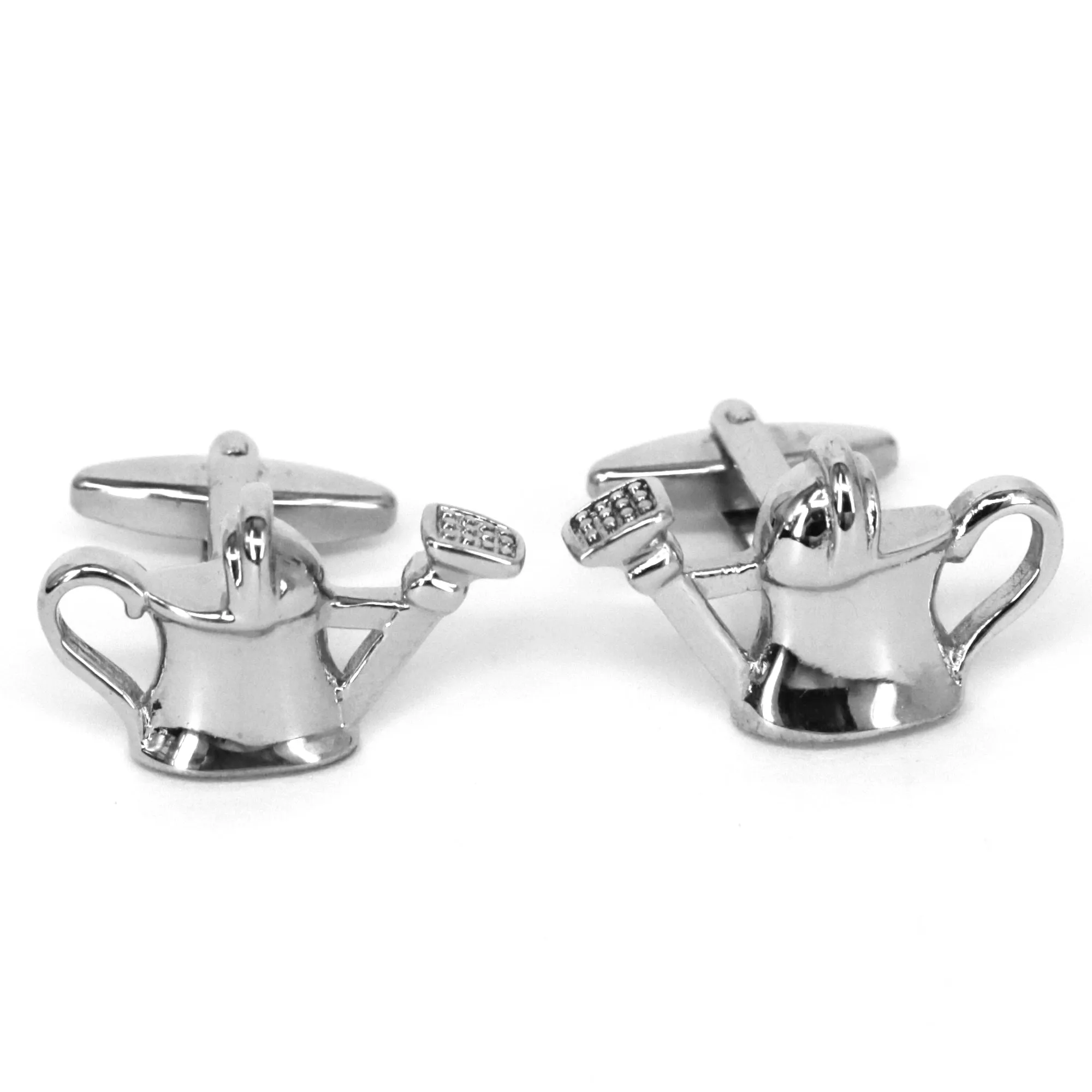 Watering Can Silver Cufflink