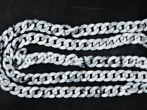 White Black Circular Acrylic Chains