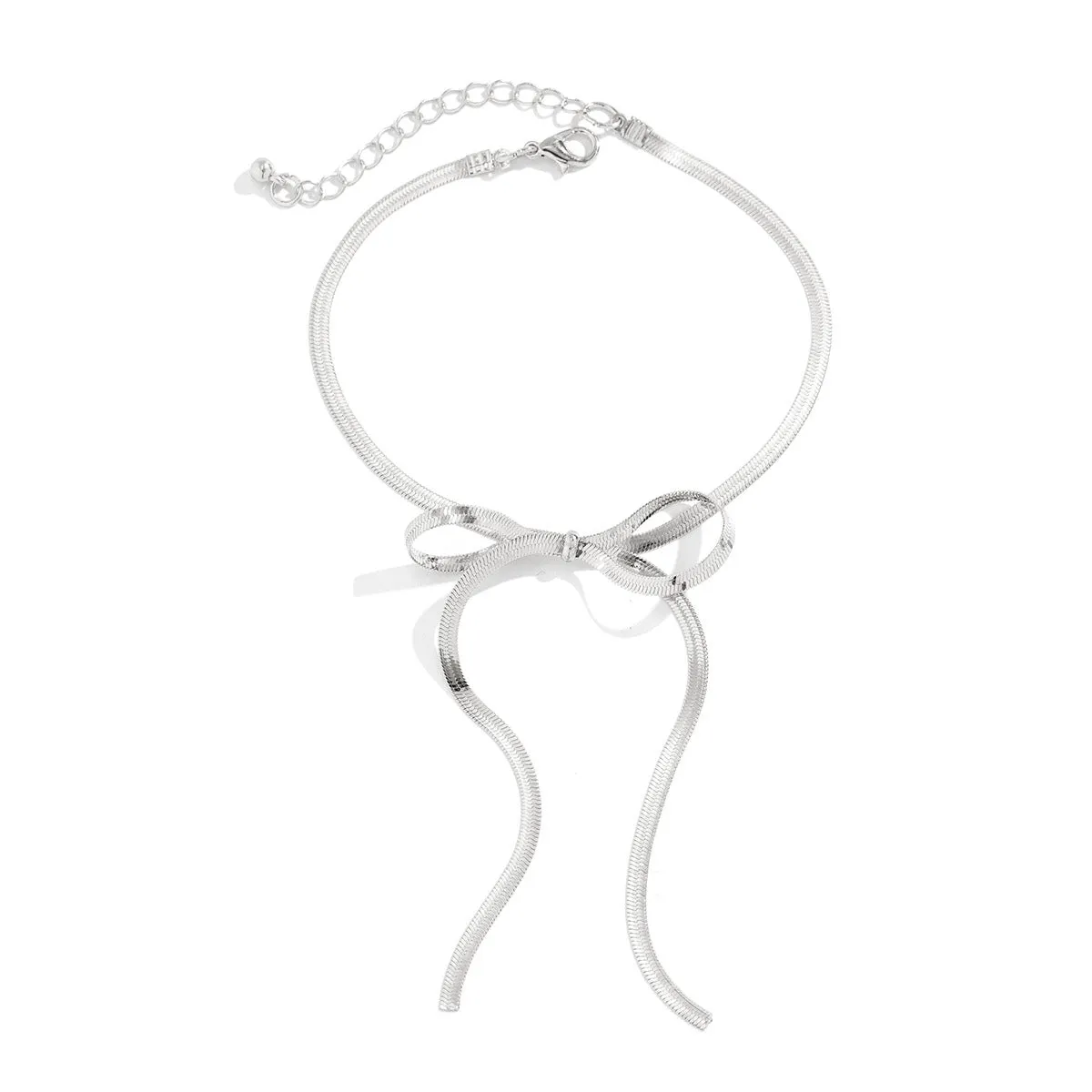 Wholesale Simple Cold Style Bow Long Anklet